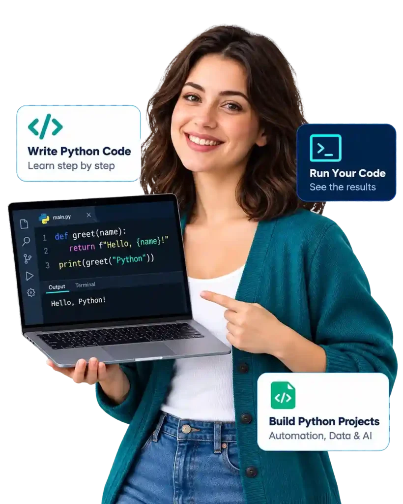 Python Learning Hub Hero Section Image